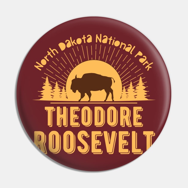 Theodore Roosevelt National Park Pin by Souls.Print