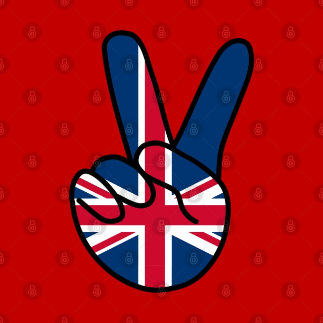 UK Flag V Sign by DiegoCarvalho