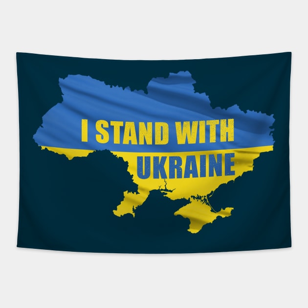 I Stand With Ukraine Tapestry by Green Splash