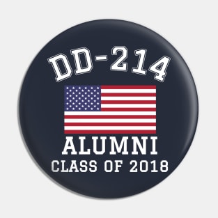Patriotic DD-214 Alumni Class of 2018 Pin