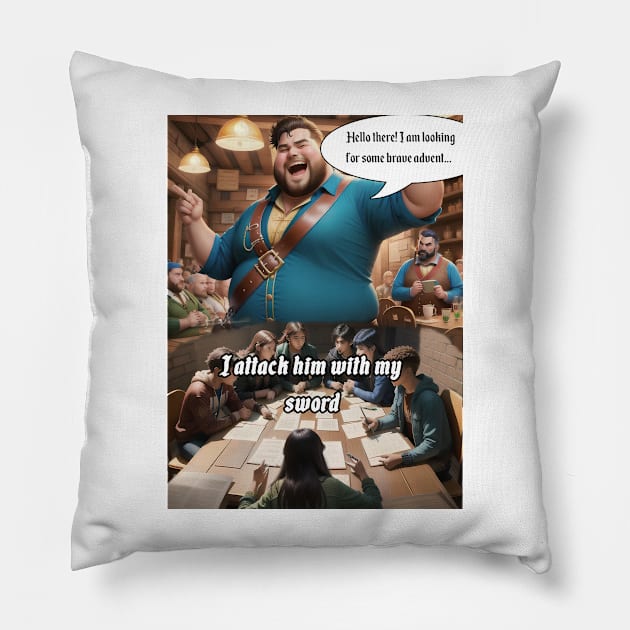 DnD classic Pillow by kiwimick