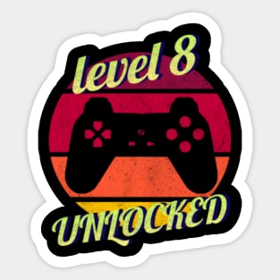 Level 8 Unlocked Stickers for Sale