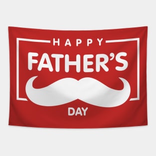 Happy Fathers Day Handlebar Mustache Best Dad Funny Daddy Tapestry