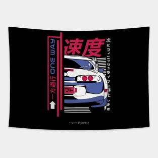 Anime Drift Car Tapestry