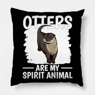 Sea Otter Otters Are My Spirit Animal Pillow