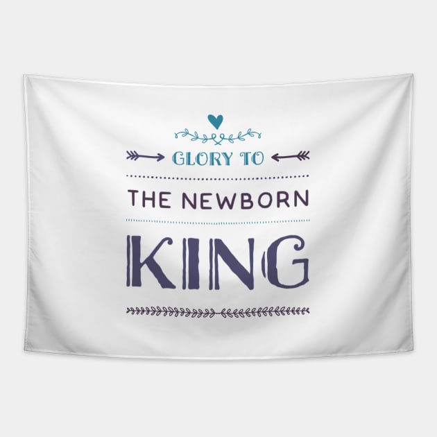 Glory to the newborn King Tapestry by AndArte