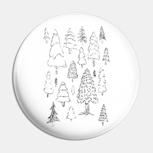 Hand Drawn Trees Pin