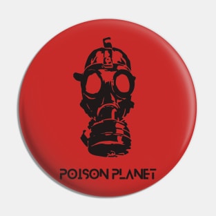 Pollution planet, climate crisis, Gasmask future Pin