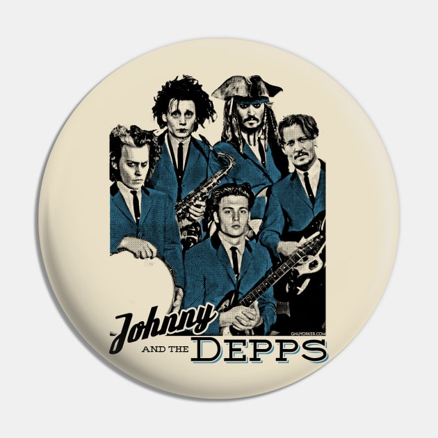 Johnny Depp Band Shirt (Johnny and the Depps by @UselessRob) Pin by UselessRob