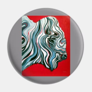 Abstract buffalo Pin