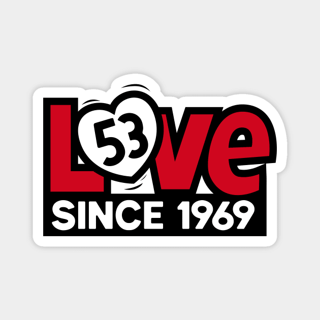 53 Years of Love! Magnet by jepegdesign