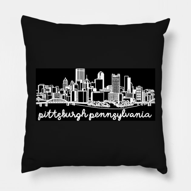 Pittsburgh Skyline Pillow by fiberandgloss