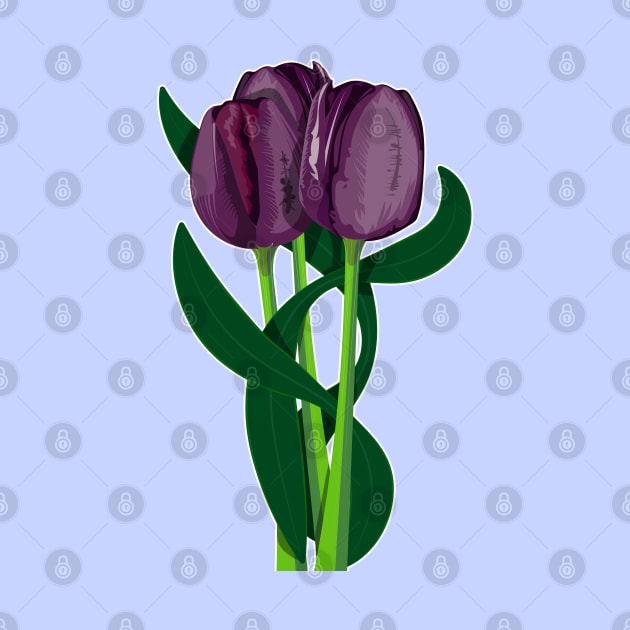 Purple Tulips by Handmade in Norway