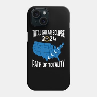 Path Of Totality North America Tour State Solar Eclipse 2024 Phone Case