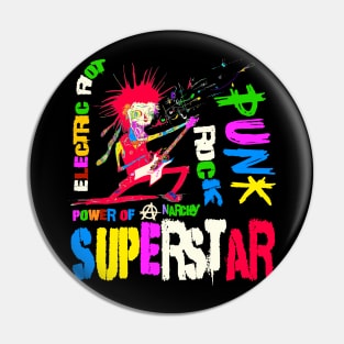 Punk Rock Superstar Pin