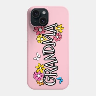 Mothers Day 2022 Grandma Flowers Butterflies Mothering Sunday Phone Case