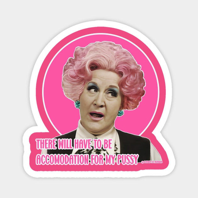 Mrs Slocombe Magnet by Camp.o.rama