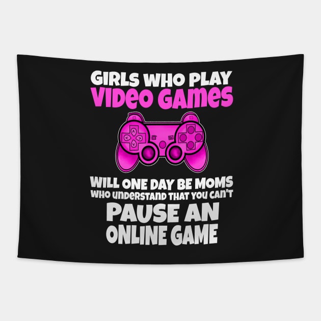 girlswhoplayvideogameswilloneday Tapestry by Prairie Ridge Designs