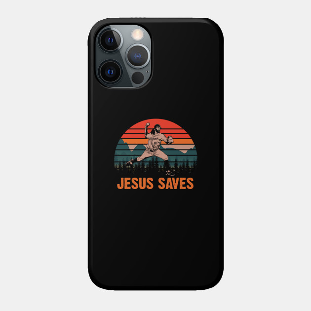 Jesus Saves Baseball - Jesus Saves Baseball - Phone Case