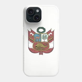 Escudo del Perú - Peru coat of arms - vintage design Phone Case