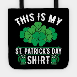 This Is My St. Patrick's Day Shirt Shamrocks Beer Mugs Tote