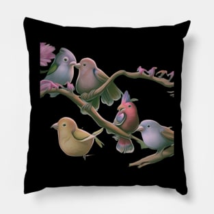 Cute Wild Birds Pillow