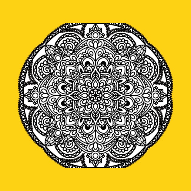 B&W Mandala by Artbynikitachawda