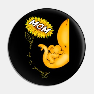 Blessed To Be Called Mom Sunflower Elephant Mothers Day Pin