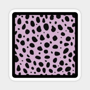 Mauve and Black Cheetah Print Animal Print - Light Purple Magnet