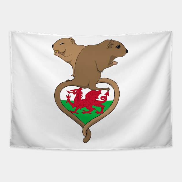 Gerbil Wales (light) Tapestry by RampArt