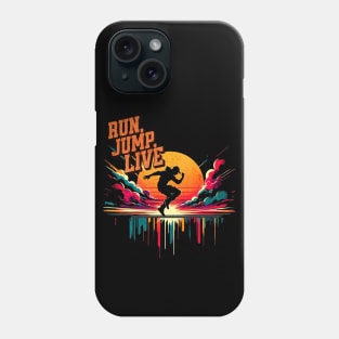 Run Jump Live Parcour Graffiti Design Phone Case