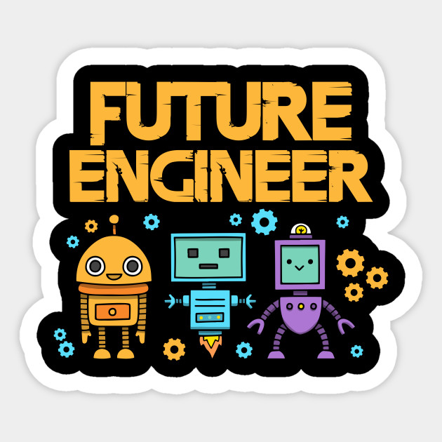 Future engineer with robots - Engineer - Sticker