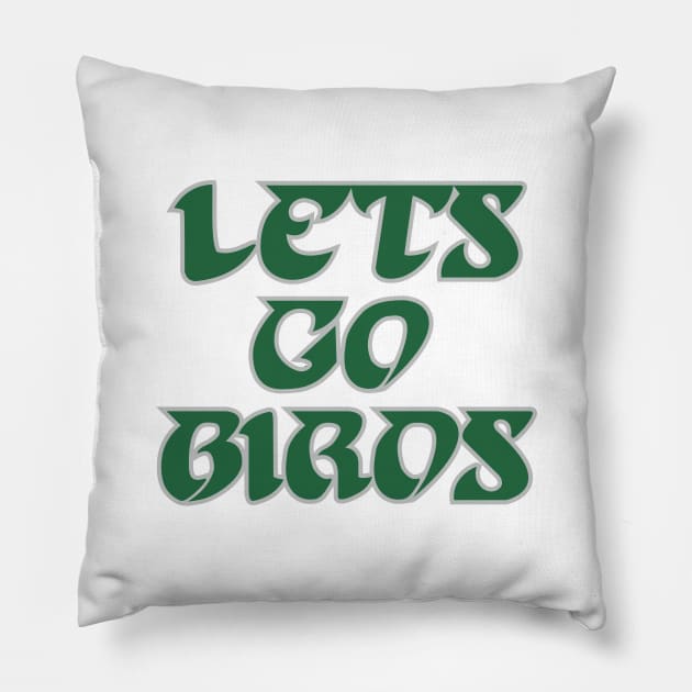 Lets Go Birds, Retro - White Pillow by KFig21