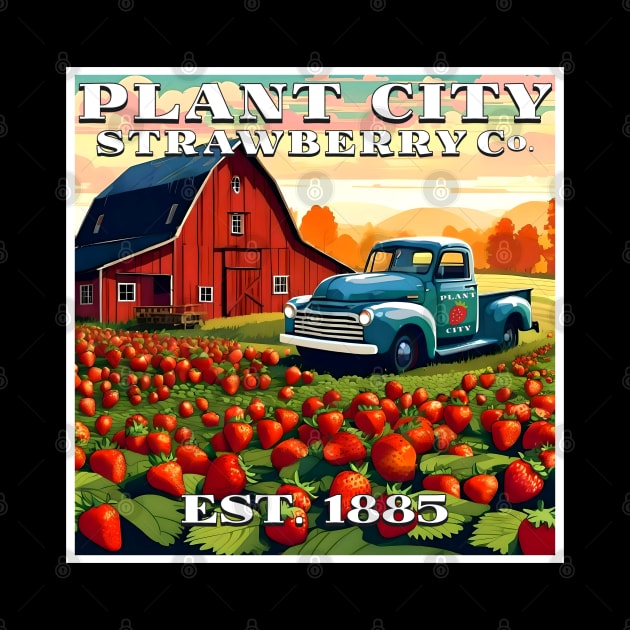 Plant City  Strawberry Company - Plant City, Florida by AllThingsTees