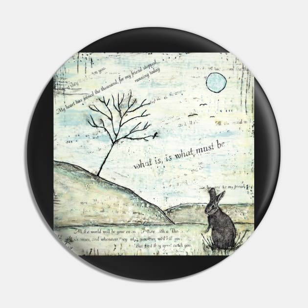 Watership Down Encaustic Pin by talesanura