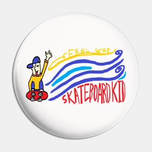 skateboard kid Pin