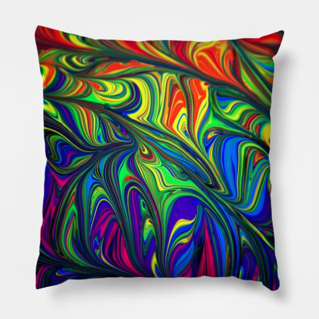 MultiColored Abstract Design Pillow by This and That Designs