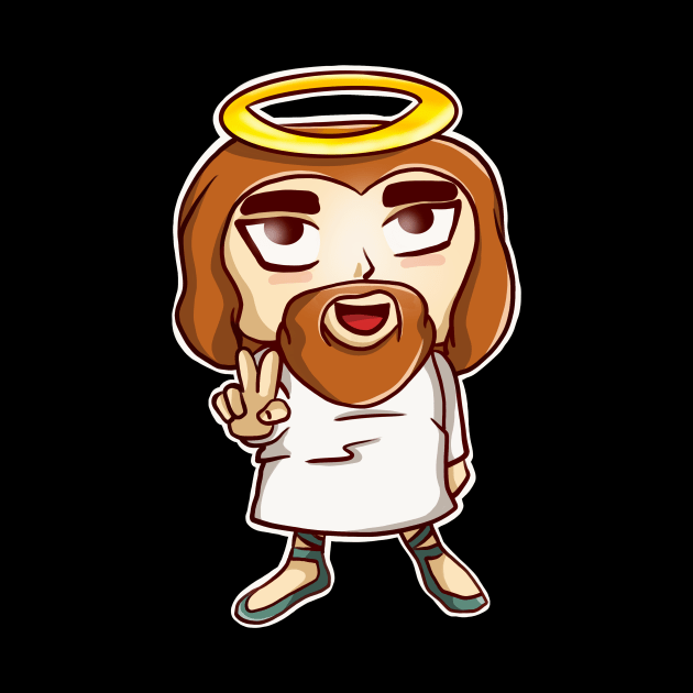 Chibi Jesus Christ Kawaii God Fun Christian Anime by Foxxy Merch