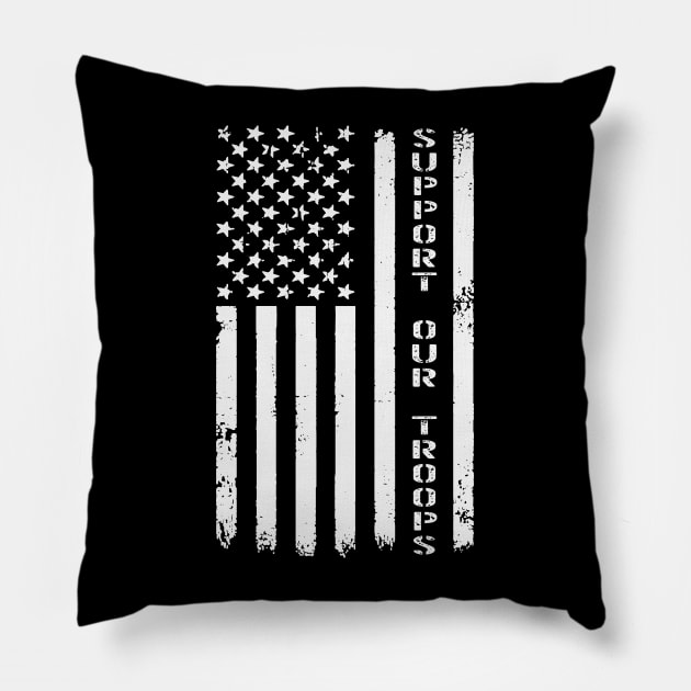 Support Our Troops Pillow by Etopix