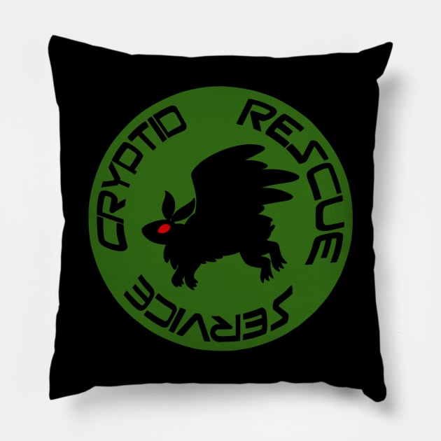 CRYPTID RESCUE SERVICE Pillow by possumtees