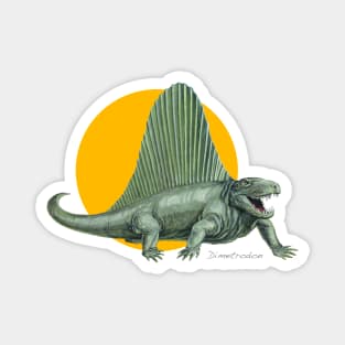 Dimetrodon Cut Out (with Orange Disc) Magnet