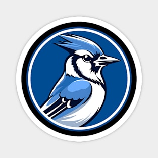 Blue Jay in a circular shape Magnet