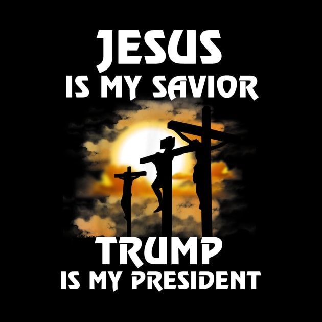 Jesus Is My Savior Trump Is My President American Flag by dashawncannonuzf