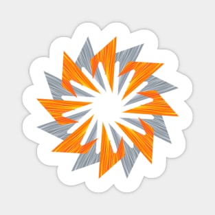 Orange and gray star Magnet