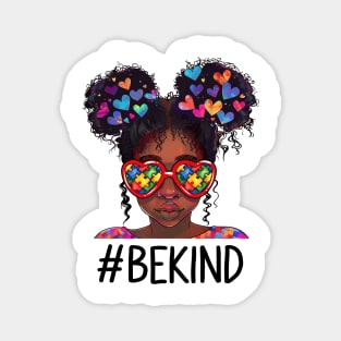 Be Kind Messy Bun Black Girls Magnet