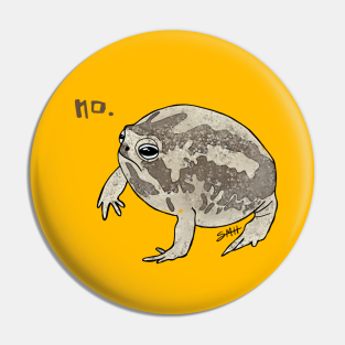 Frog Pin - froggie says NO by Sara Head Art
