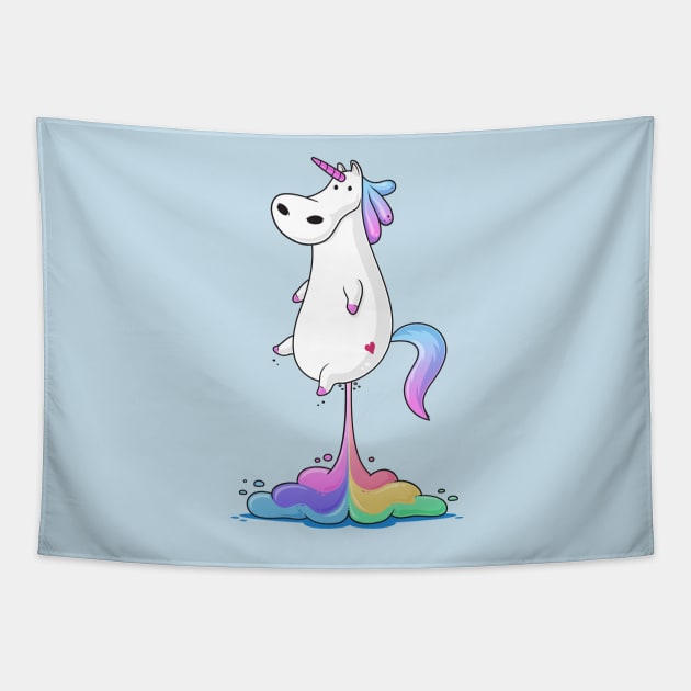 Unicorn Fart Tapestry by zoljo