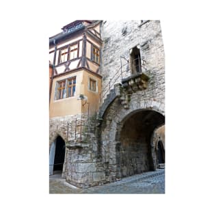 Stairway at Weisses Turm - Rothenburg od Tauber, Germany T-Shirt