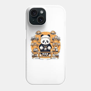 Panda Food Passion: Restaurant Ramen Panda Feast Mode: Culinary Cuteness Phone Case