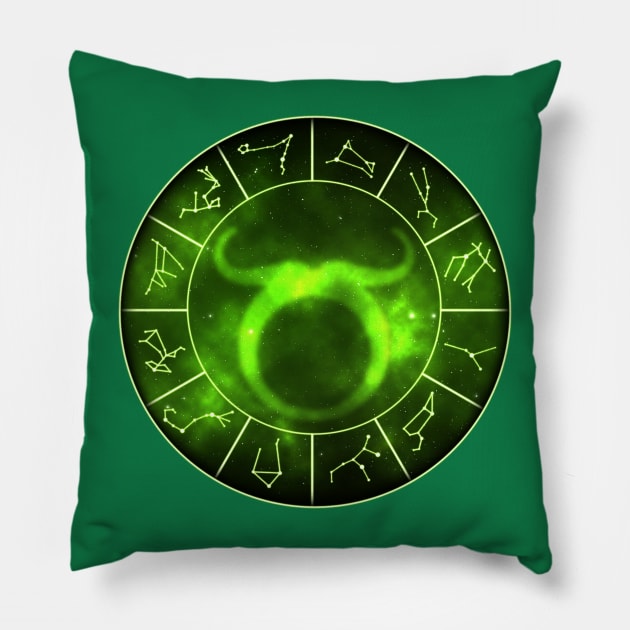 Taurus Zodiac Sign Pillow by ArnarionArt